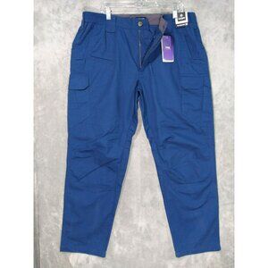 CQR Tactical Pants Mens 38x32 Blue Cargo Ripstop Duratex Waterproof
